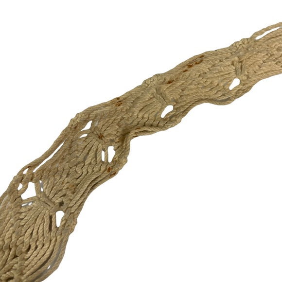 Vintage Boho Hippy Hemp Braided Hemp Wooden Button Flap Close Bag Purse Sack 70s - Picture 4 of 16